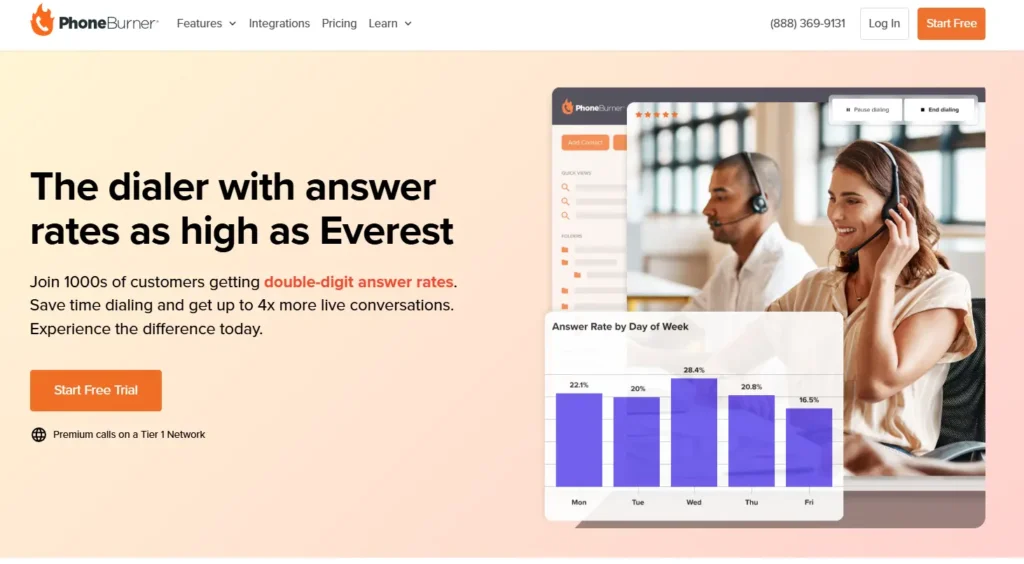 PhoneBurner Homepage